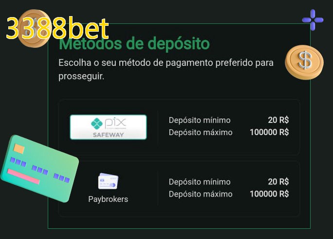 O cassino 3388betbet oferece uma grande variedade de métodos de pagamento