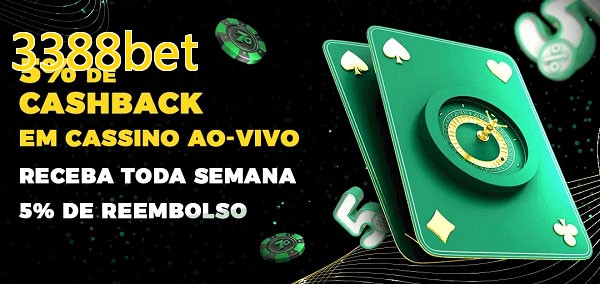 Promoções do cassino ao Vivo 3388bet